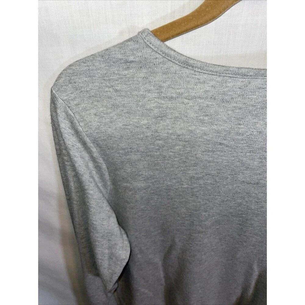 Quacker Factory Women’s Casual Blouse Size Large Gray Comfort Going Out Party